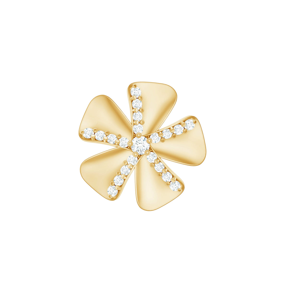 Modern Diamond Flower Earring for Helix Piercing