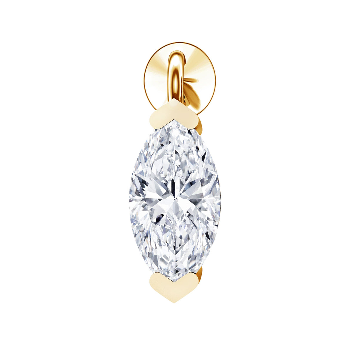 Marquise Diamond Cartilage Dangle Earring
