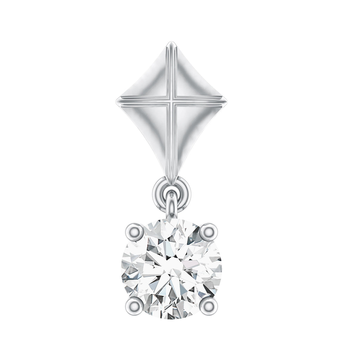Diamond Dangling Earring for Helix Piercing