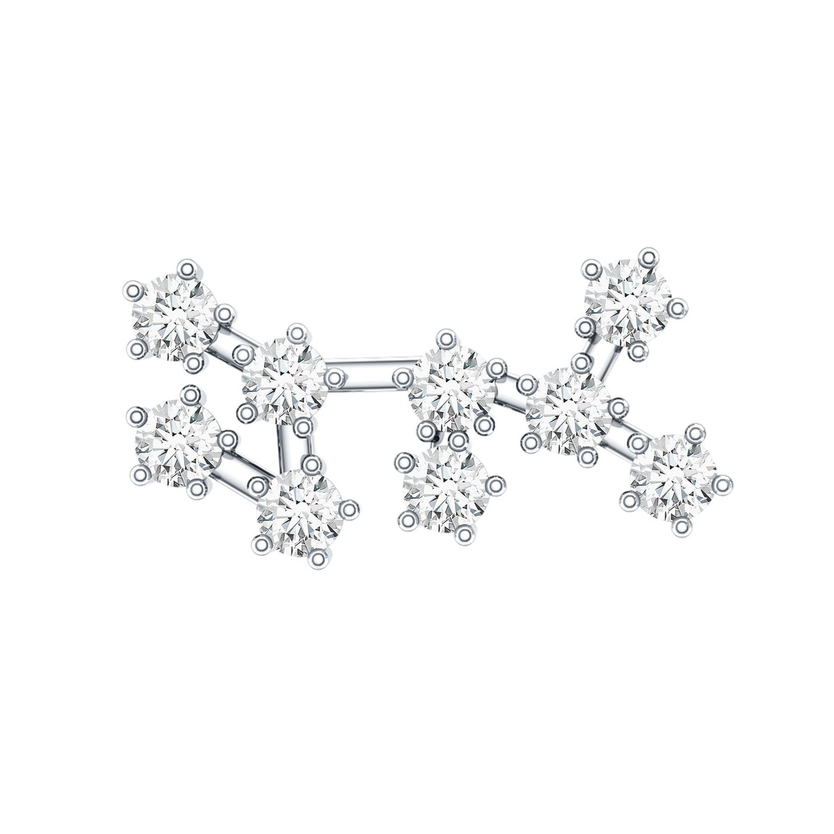 Diamond Sagittarius Zodiac Earring for Helix Piercing