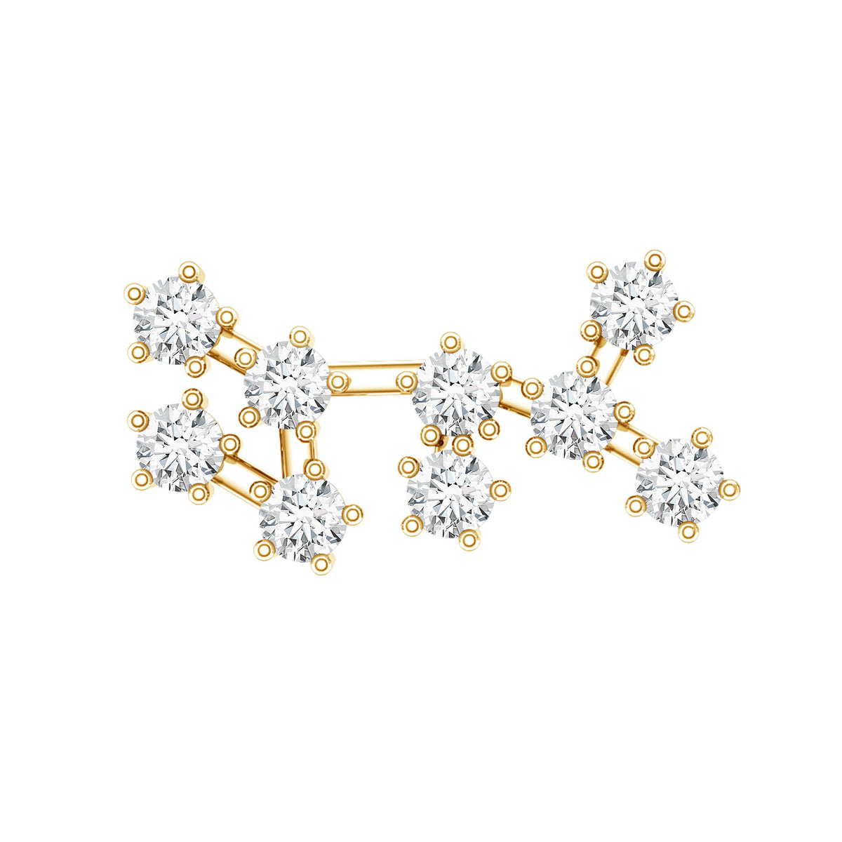 Diamond Sagittarius Zodiac Earring for Helix Piercing