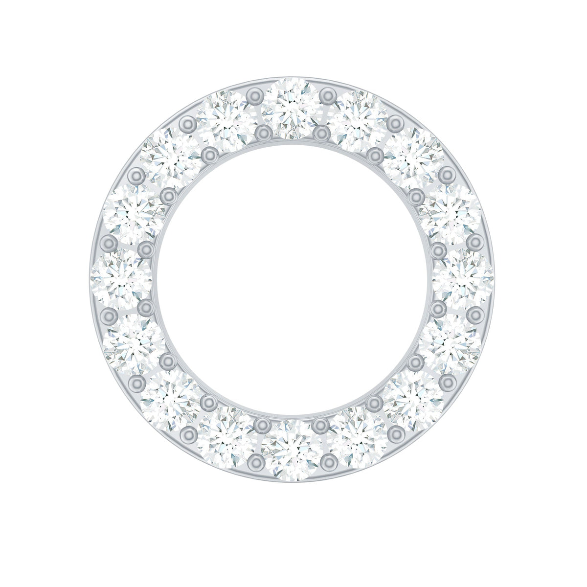 Brilliant Cut Diamond Circle Earring for Helix Piercing