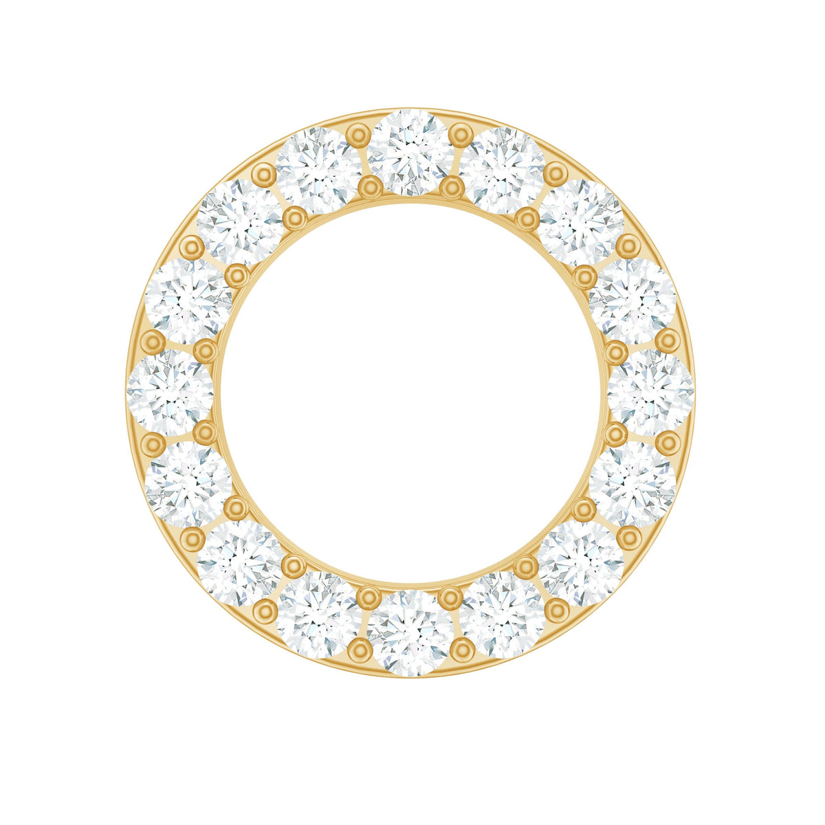 Brilliant Cut Diamond Circle Earring for Helix Piercing