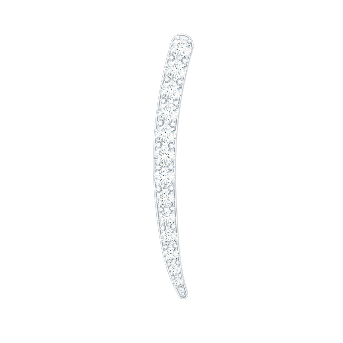 Graduated Style Diamond Climber Helix Earring