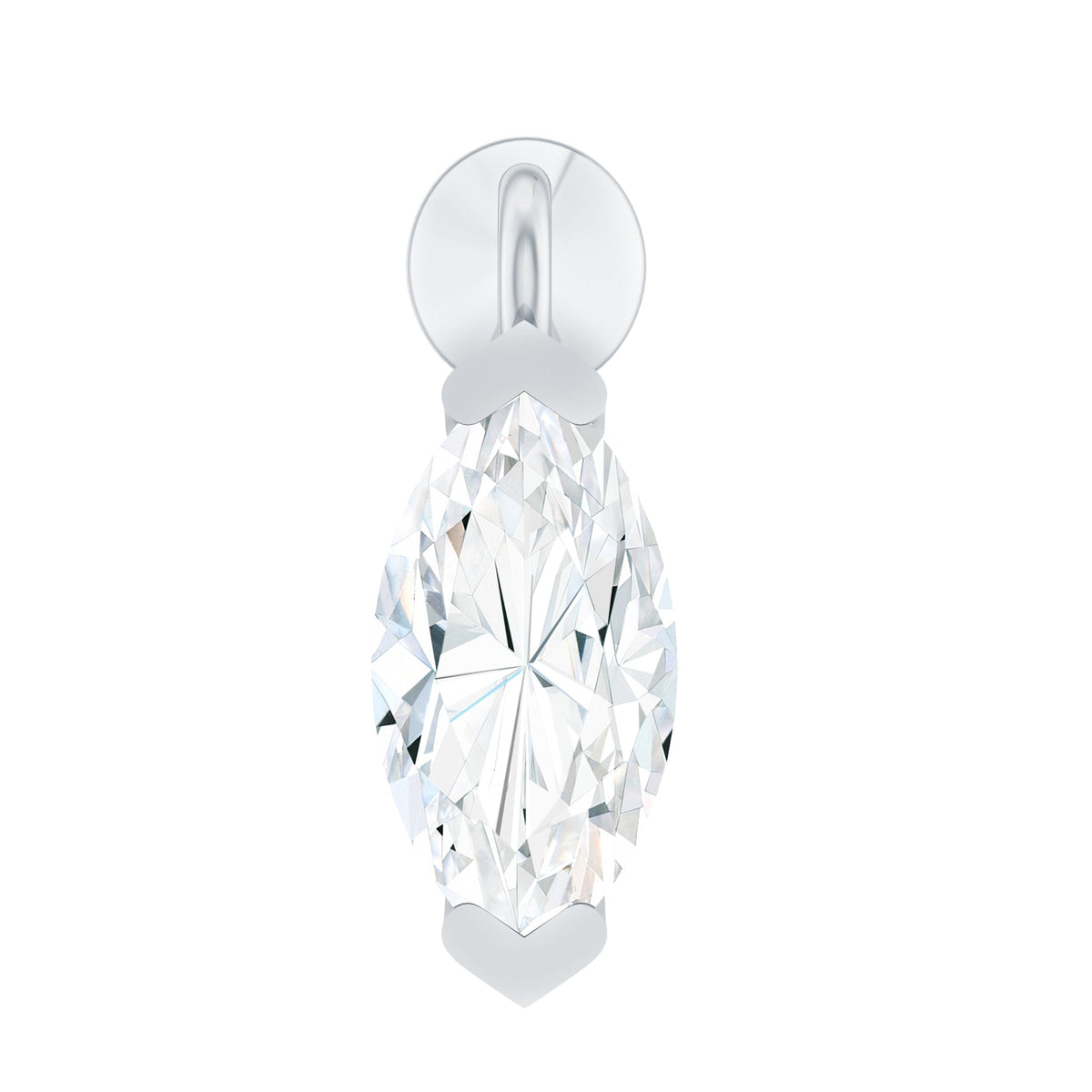 Marquise Diamond Cartilage Dangle Earring