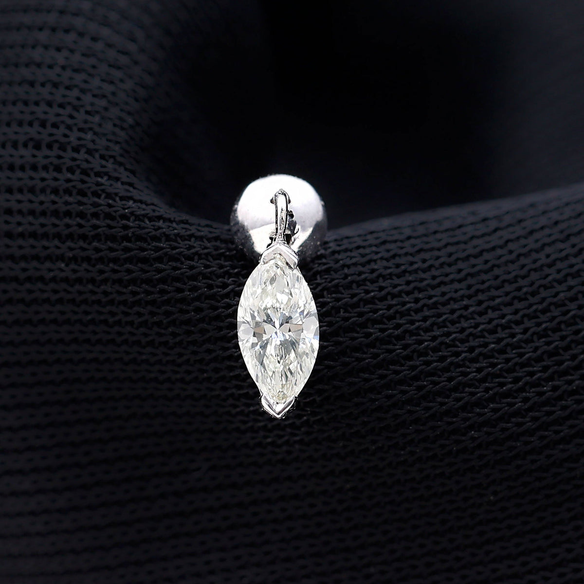Marquise Diamond Cartilage Dangle Earring