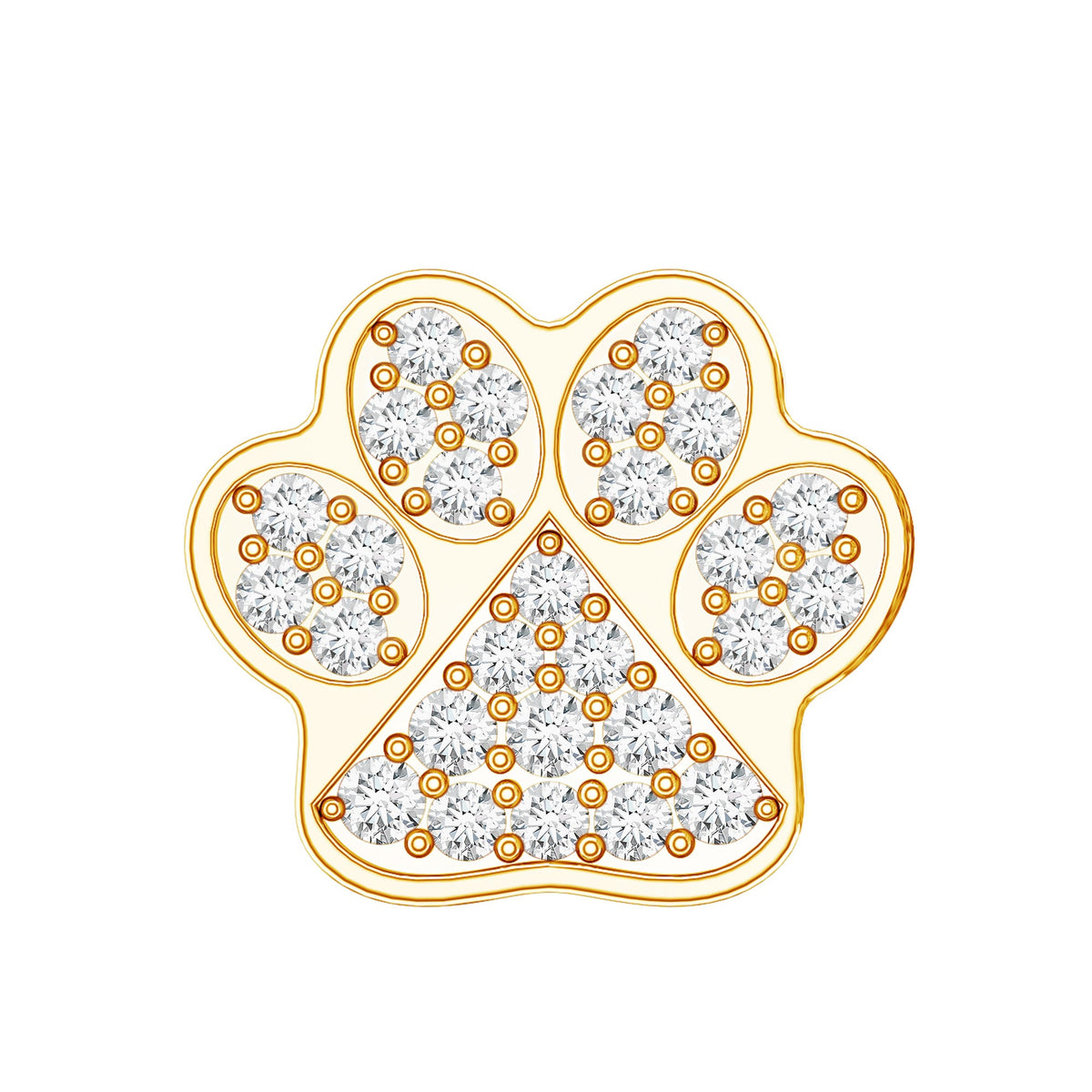 Certified Diamond Paw Cartilage Earring