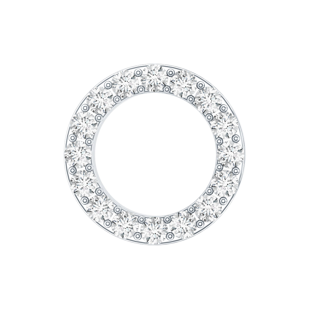 Brilliant Cut Diamond Circle Earring for Helix Piercing