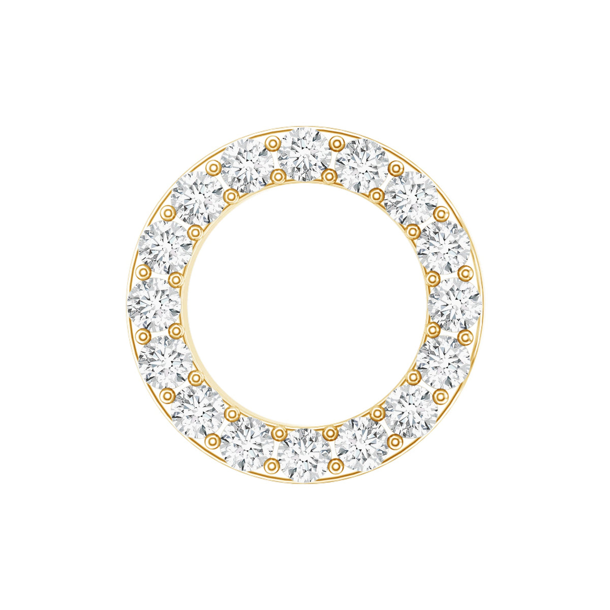 Brilliant Cut Diamond Circle Earring for Helix Piercing