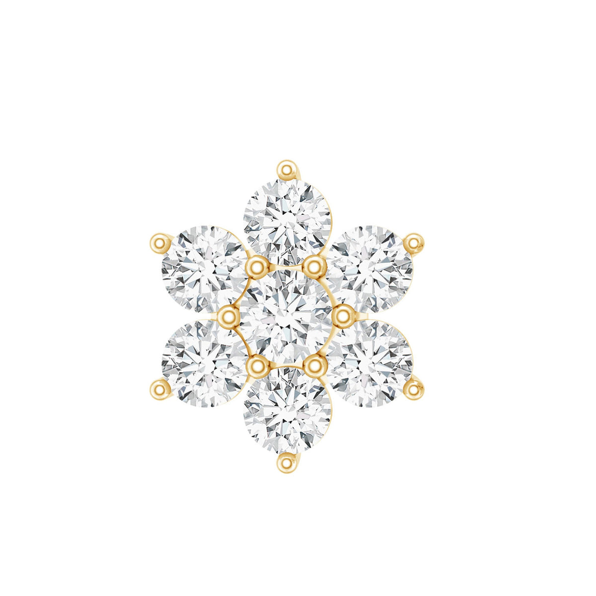 Simple Diamond Flower Cartilage Earring