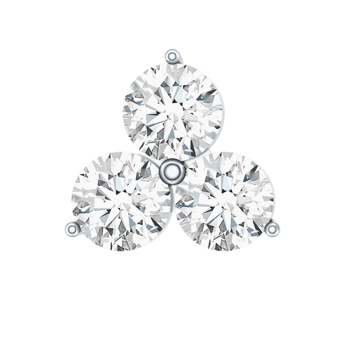 Dainty Diamond Trio Earring for Helix Piercing