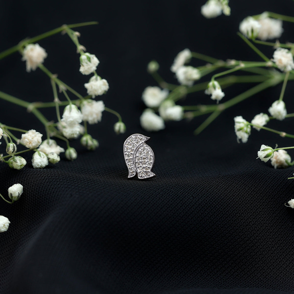 Cute Diamond Penguin Earring for Cartilage Piercing