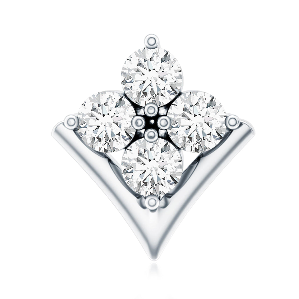 Diamond Cluster Upper Lobe Earring