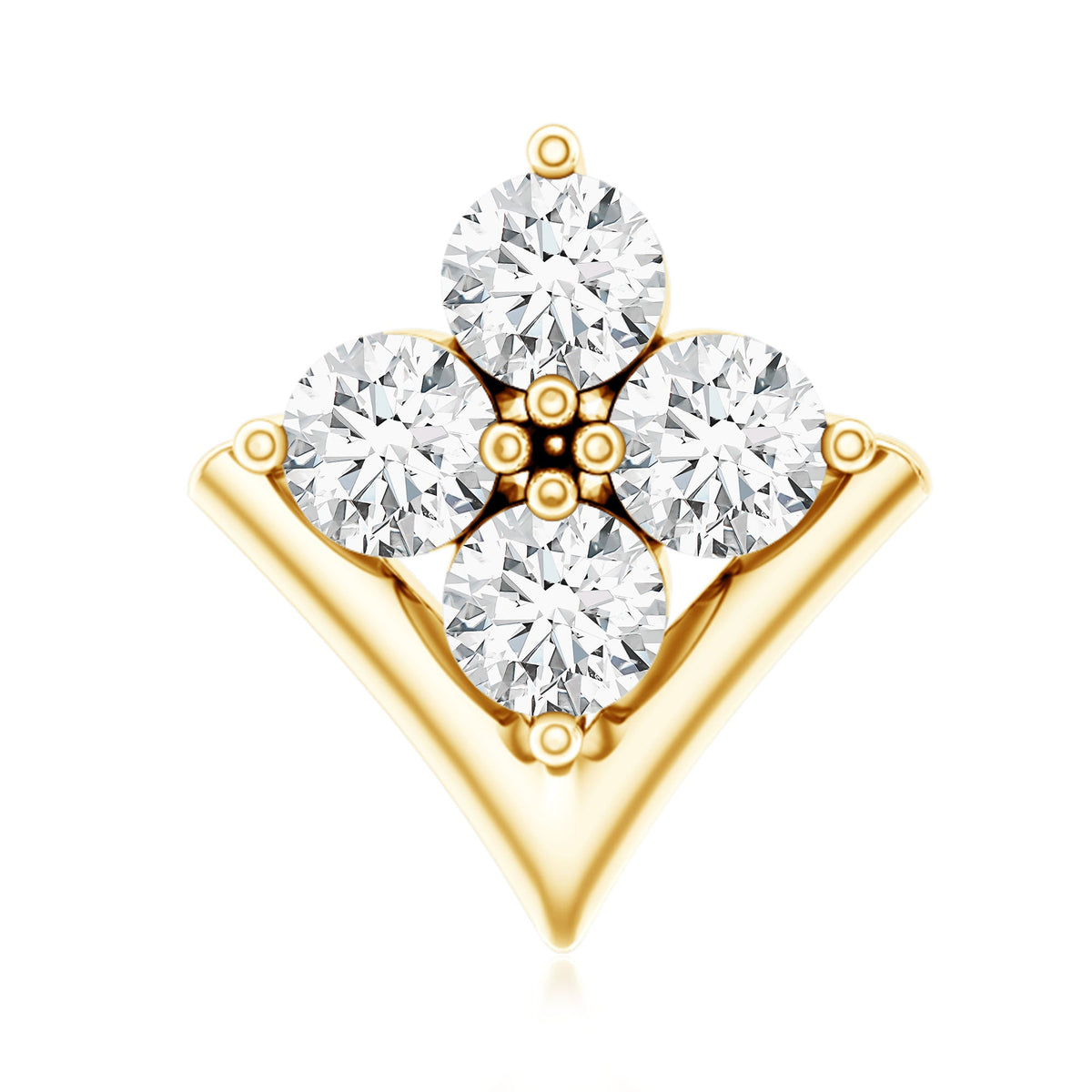 Diamond Cluster Upper Lobe Earring