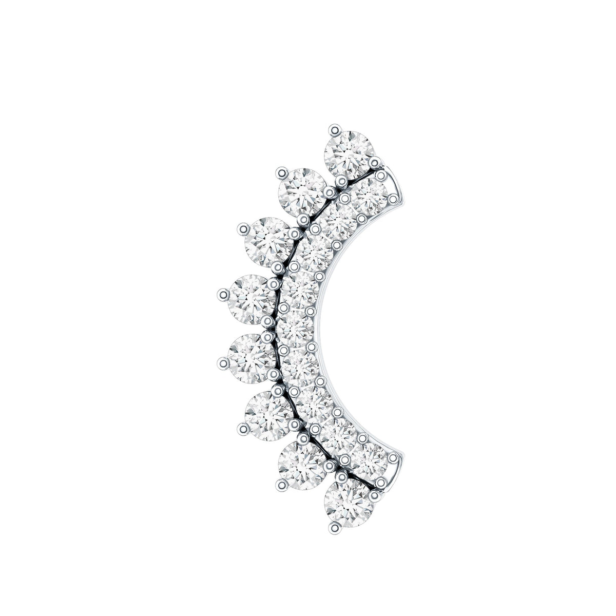 Certified Diamond Curved Cartilage Earring