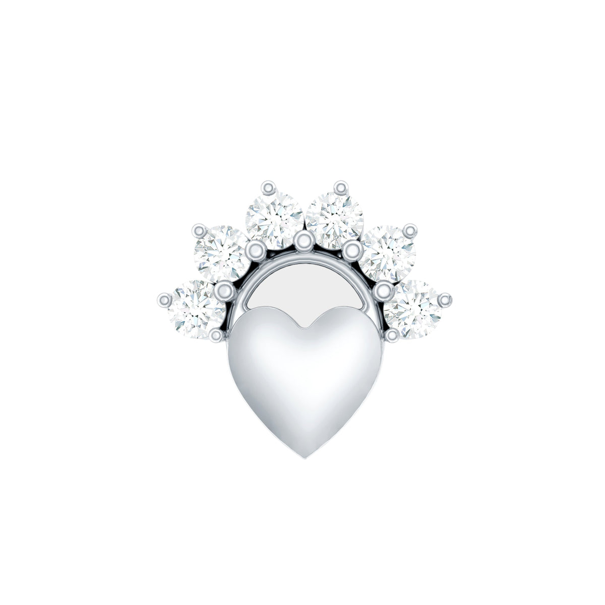 Diamond Heart Conch Earring