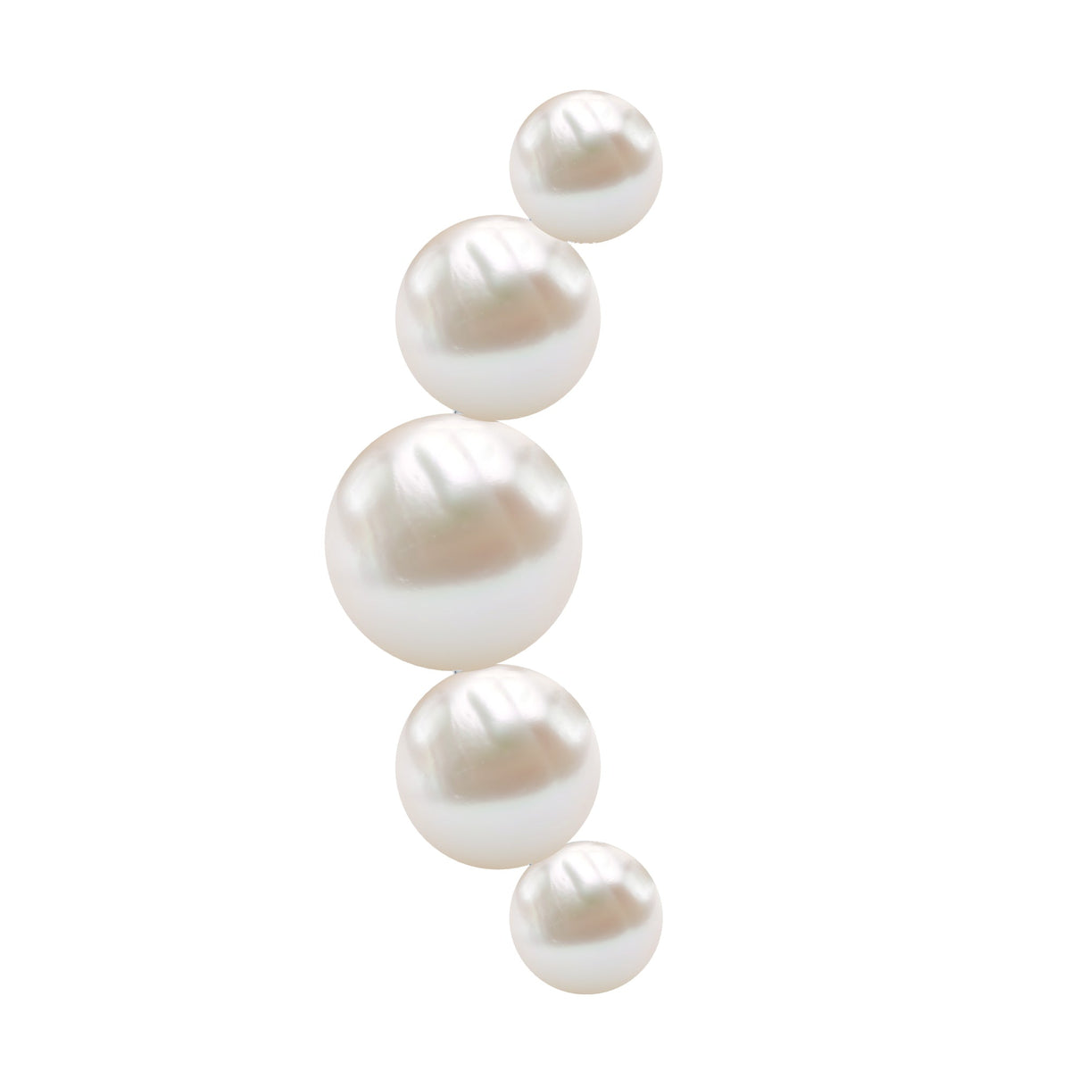 Round Freshwater Pearl Crawler Earring for Women