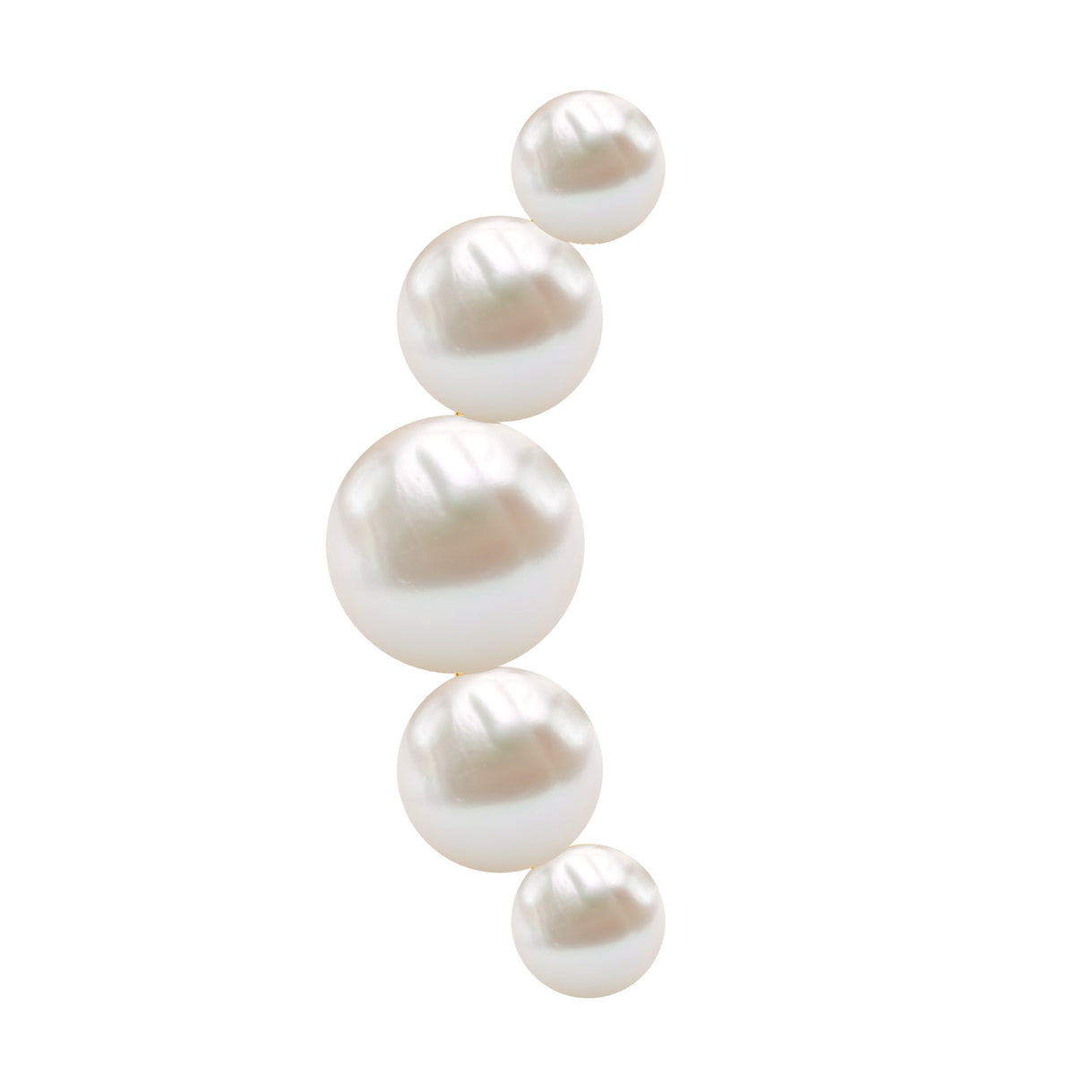 Round Freshwater Pearl Crawler Earring for Women