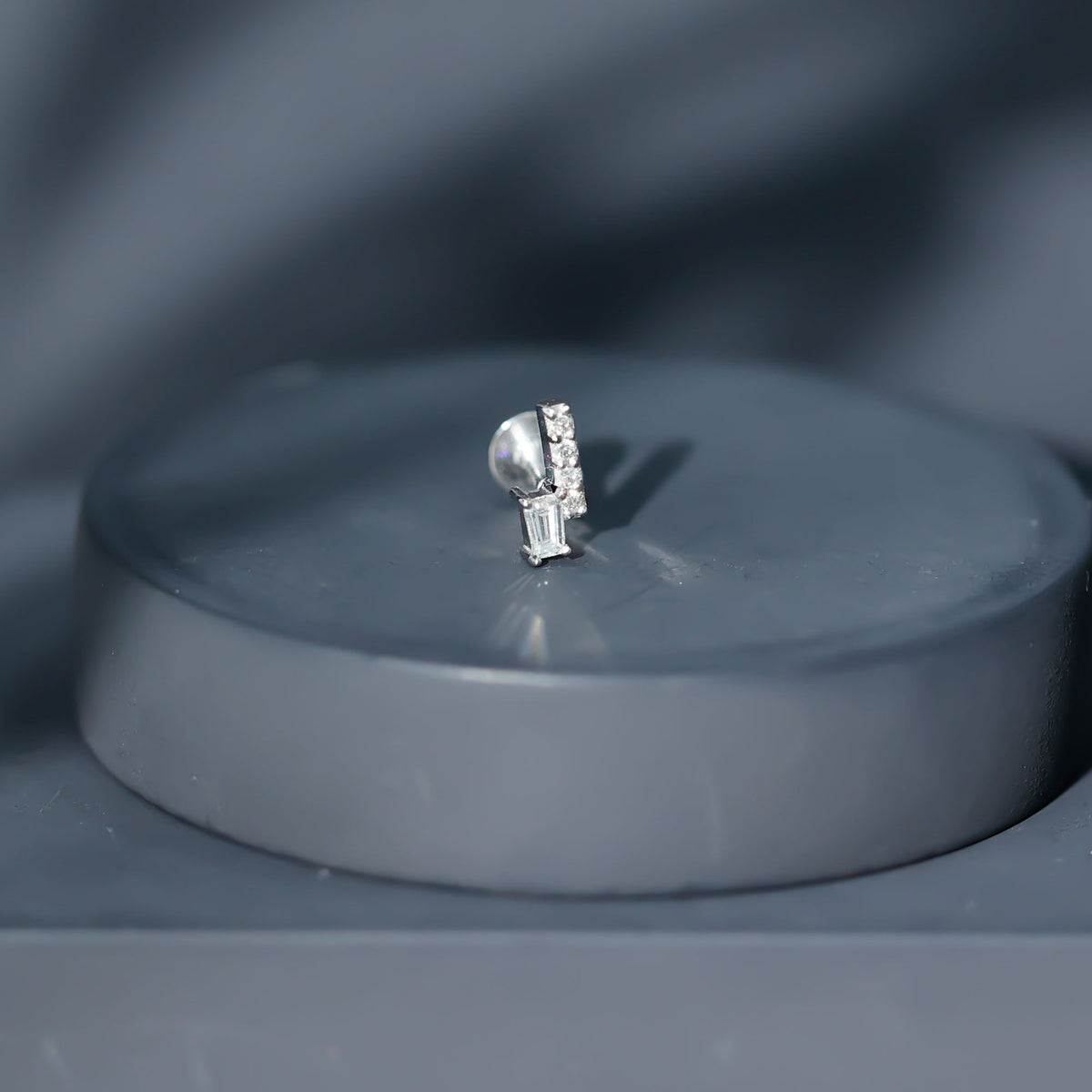 Minimalist Diamond Tragus Piercing Earring