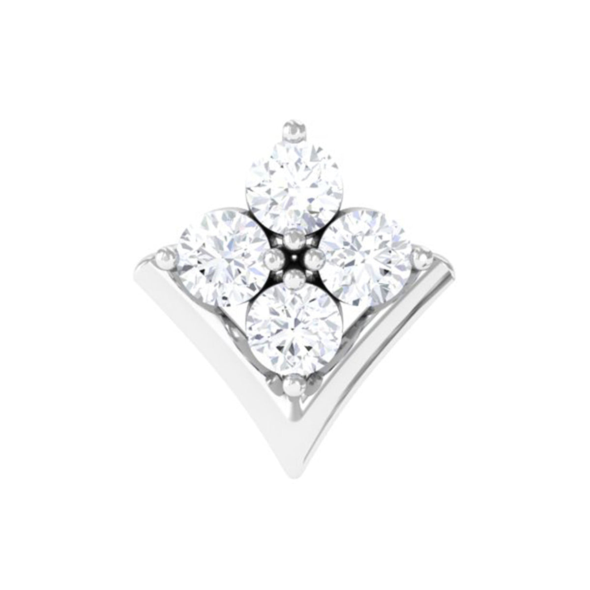 Diamond Cluster Upper Lobe Earring