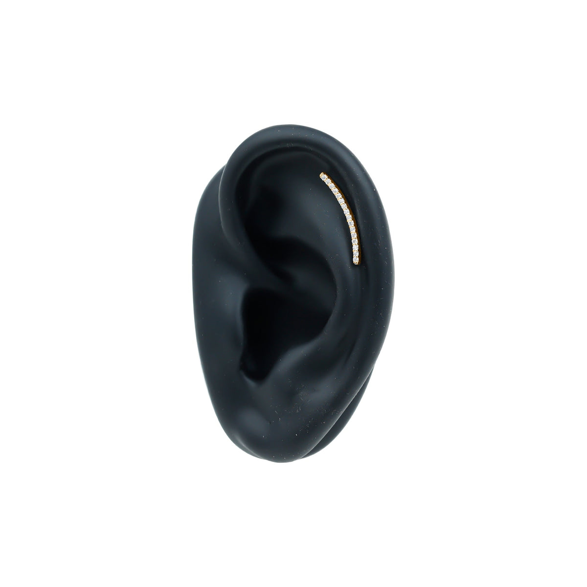 Certified Moissanite Curved Climber Earring for Her
