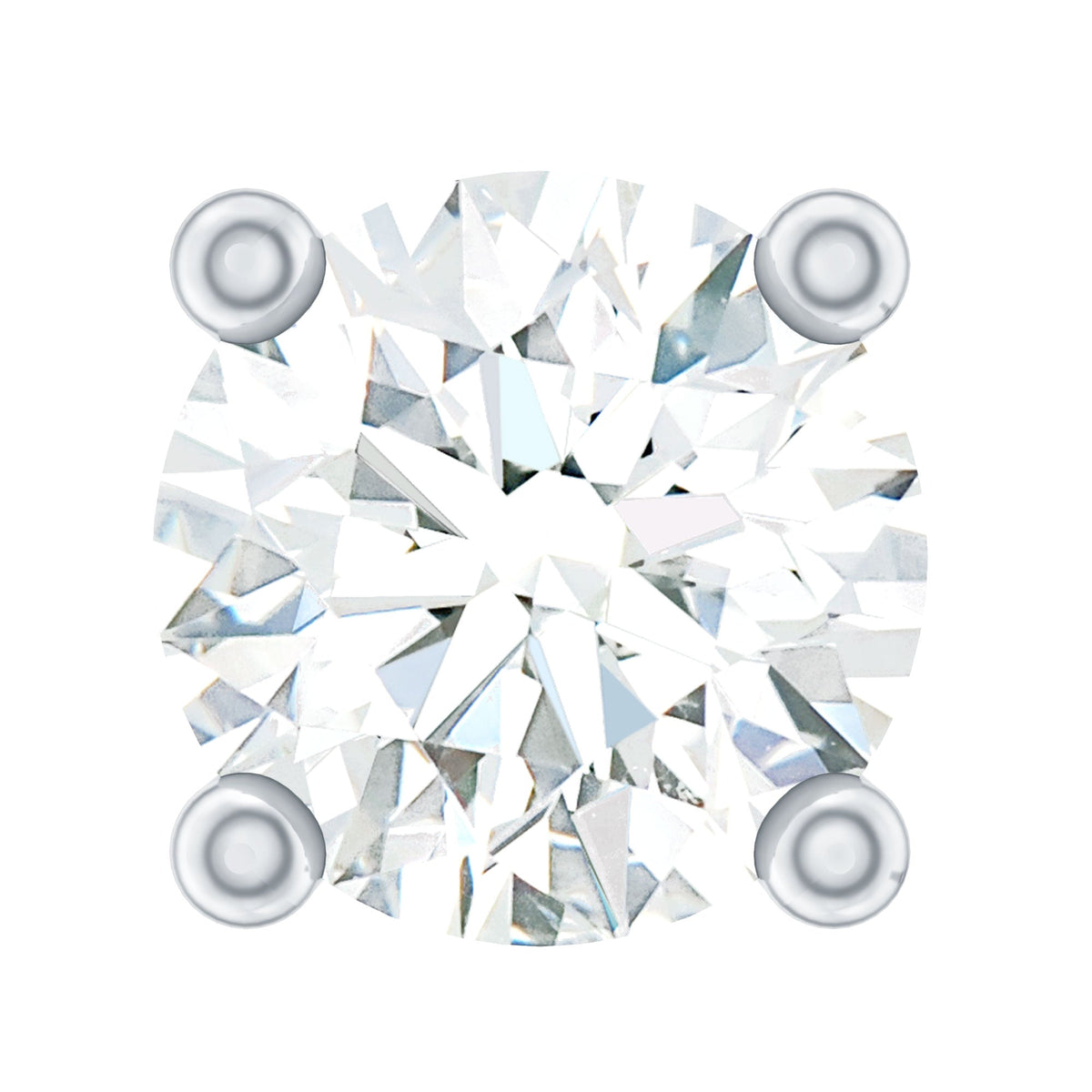 Dainty Round Diamond Conch Earring in Prong Setting