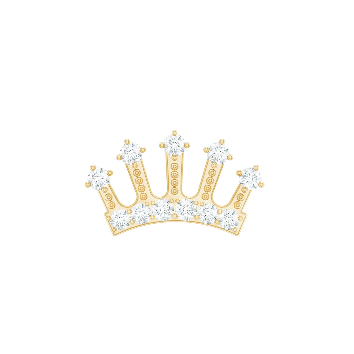 Certified Diamond Crown Earring for Helix Piercing