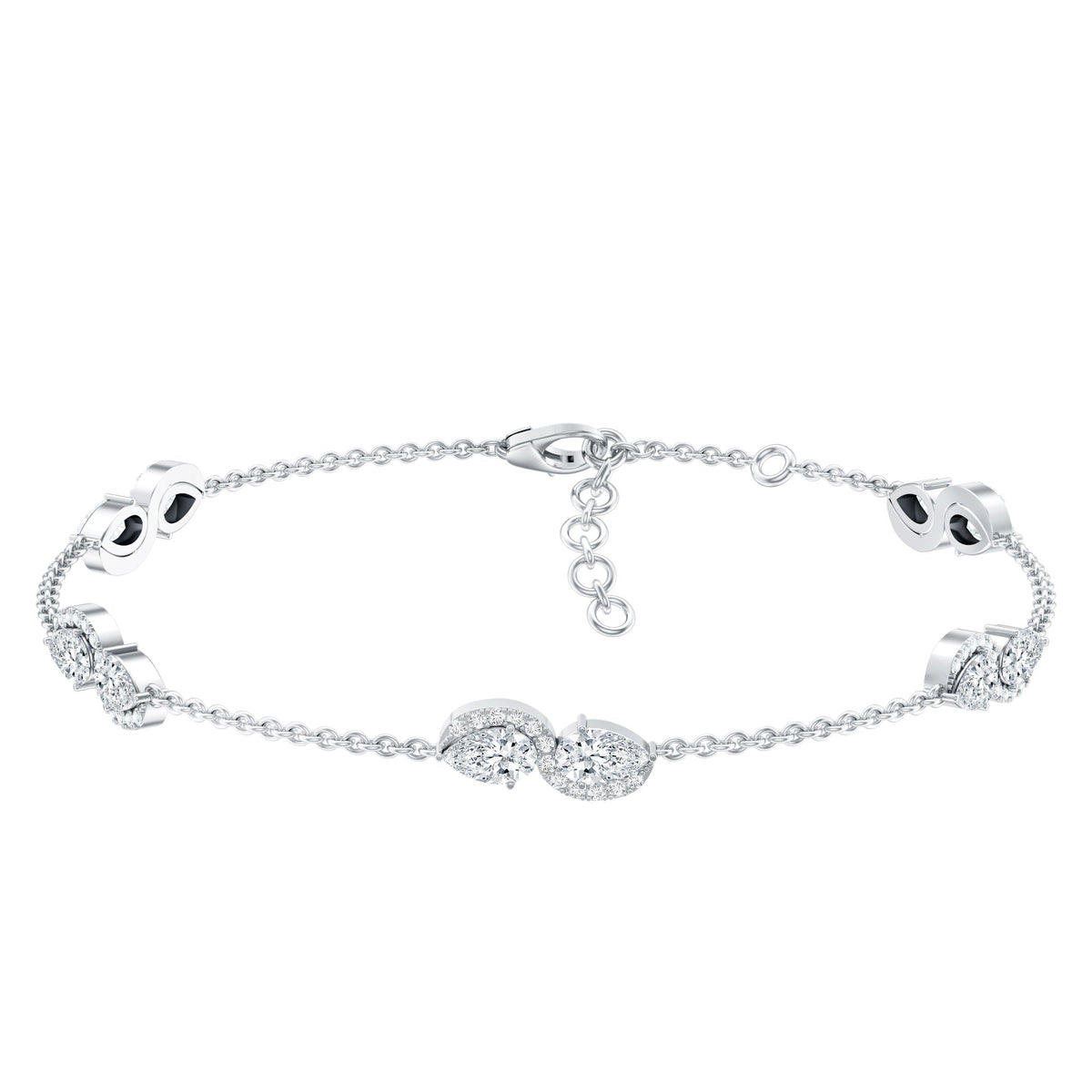 Classic Lab Grown Diamond Station Chain Bracelet