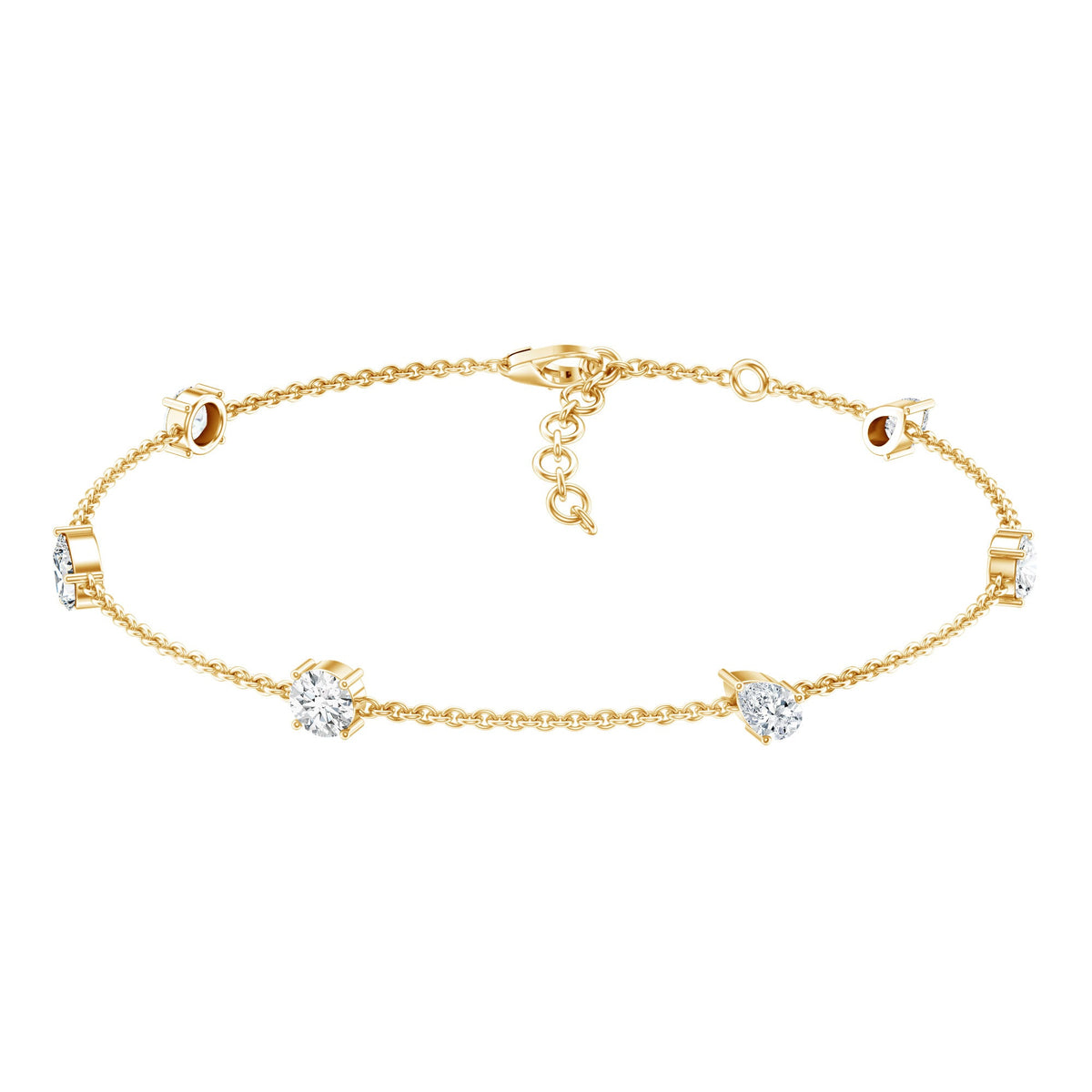 Certified Lab Grown Diamond Stackable Chain Bracelet