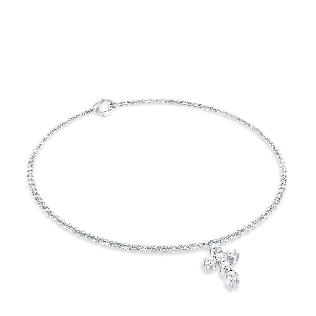 Certified Lab Grown Diamond Cross Bracelet