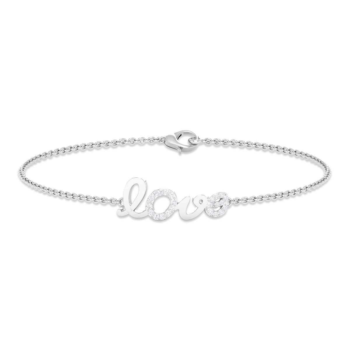 Certified Diamond Love Chain Bracelet