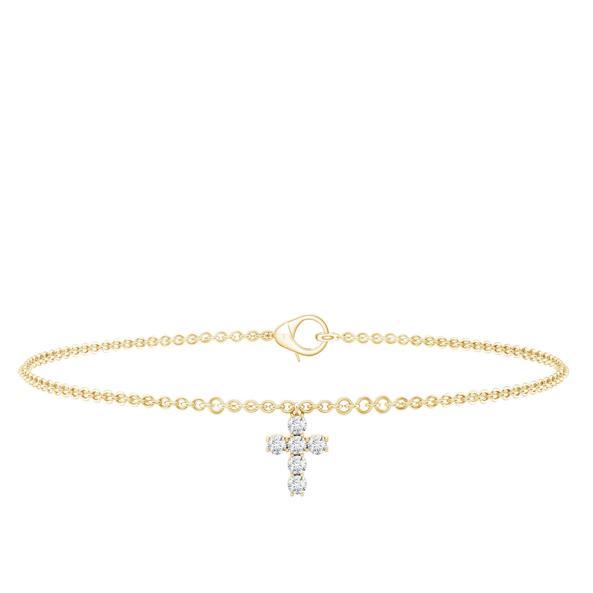 Certified Diamond Cross Chain Bracelet