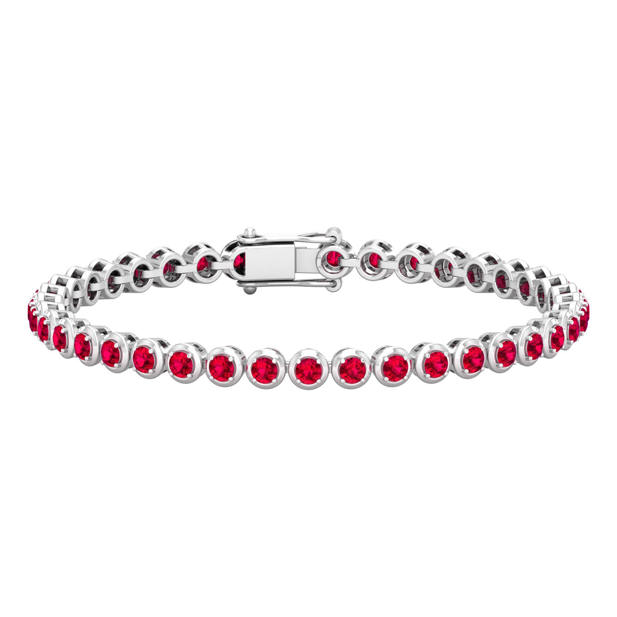 Certified Lab Grown Ruby Tennis Bracelet for Women