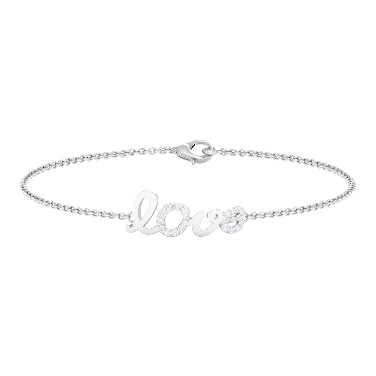 Certified Diamond Love Chain Bracelet