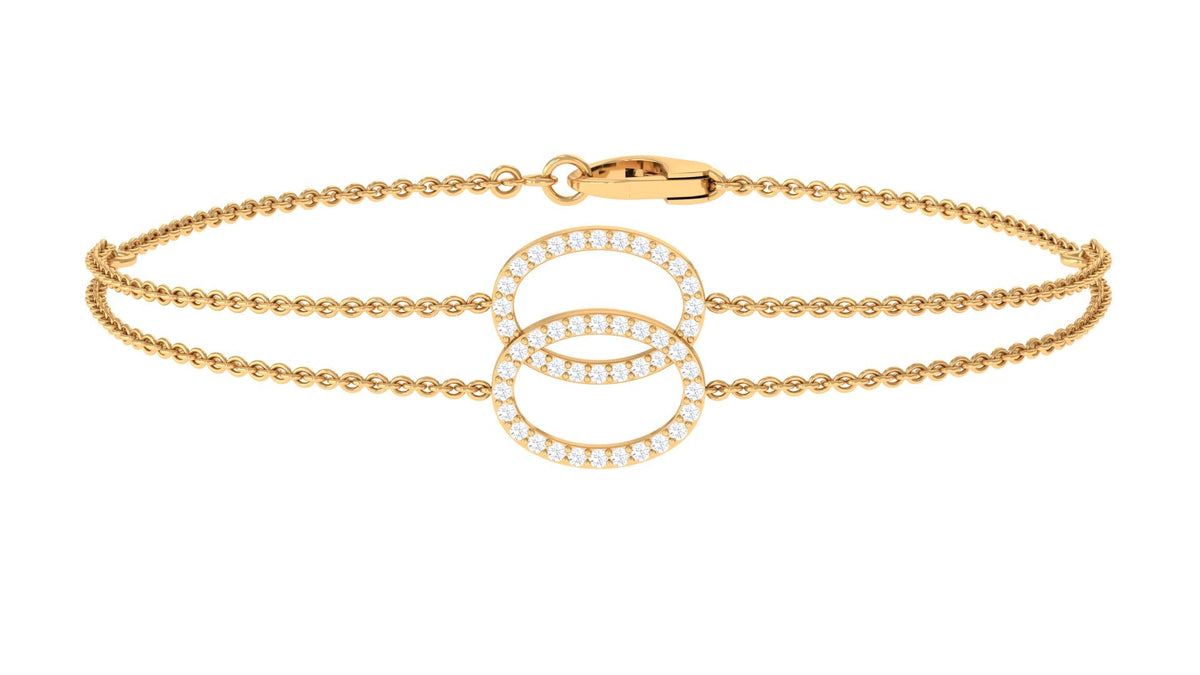 Real Diamond Eternity Chain Bracelet for Women