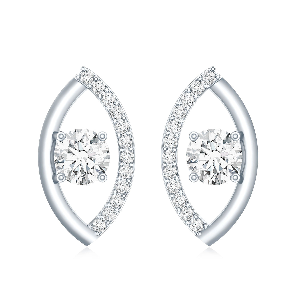 Certified Lab Grown Diamond Minimalist Stud Earrings