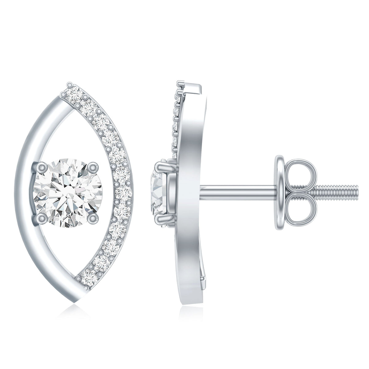 Certified Lab Grown Diamond Minimalist Stud Earrings