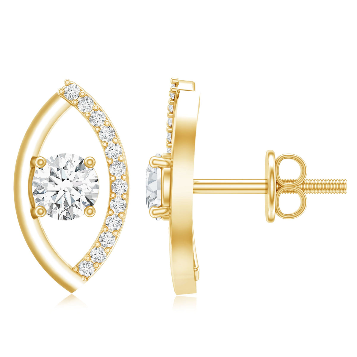 Certified Lab Grown Diamond Minimalist Stud Earrings