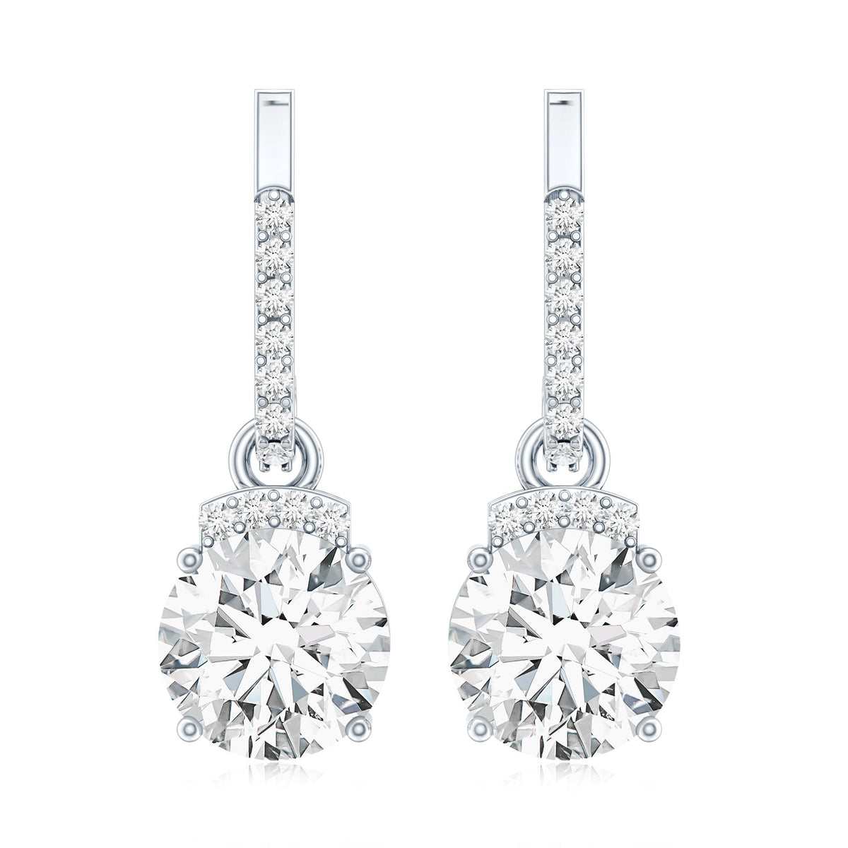 Certified Lab Grown Diamond Bridal Drop Earrings