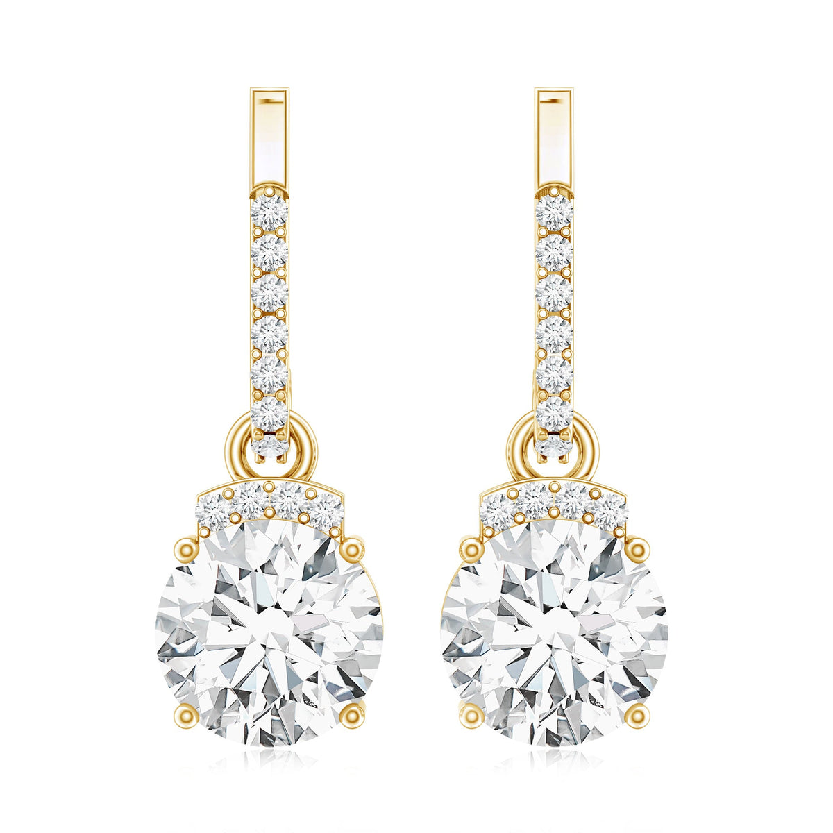 Certified Lab Grown Diamond Bridal Drop Earrings