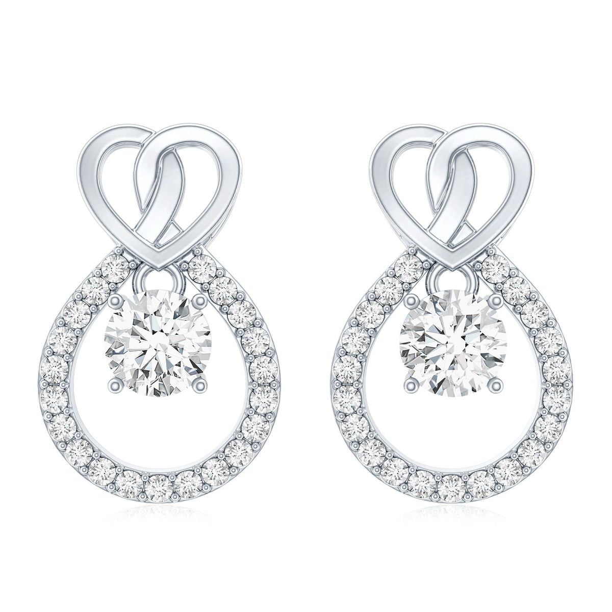 Certified Lab Grown Diamond Infinity Stud Earrings