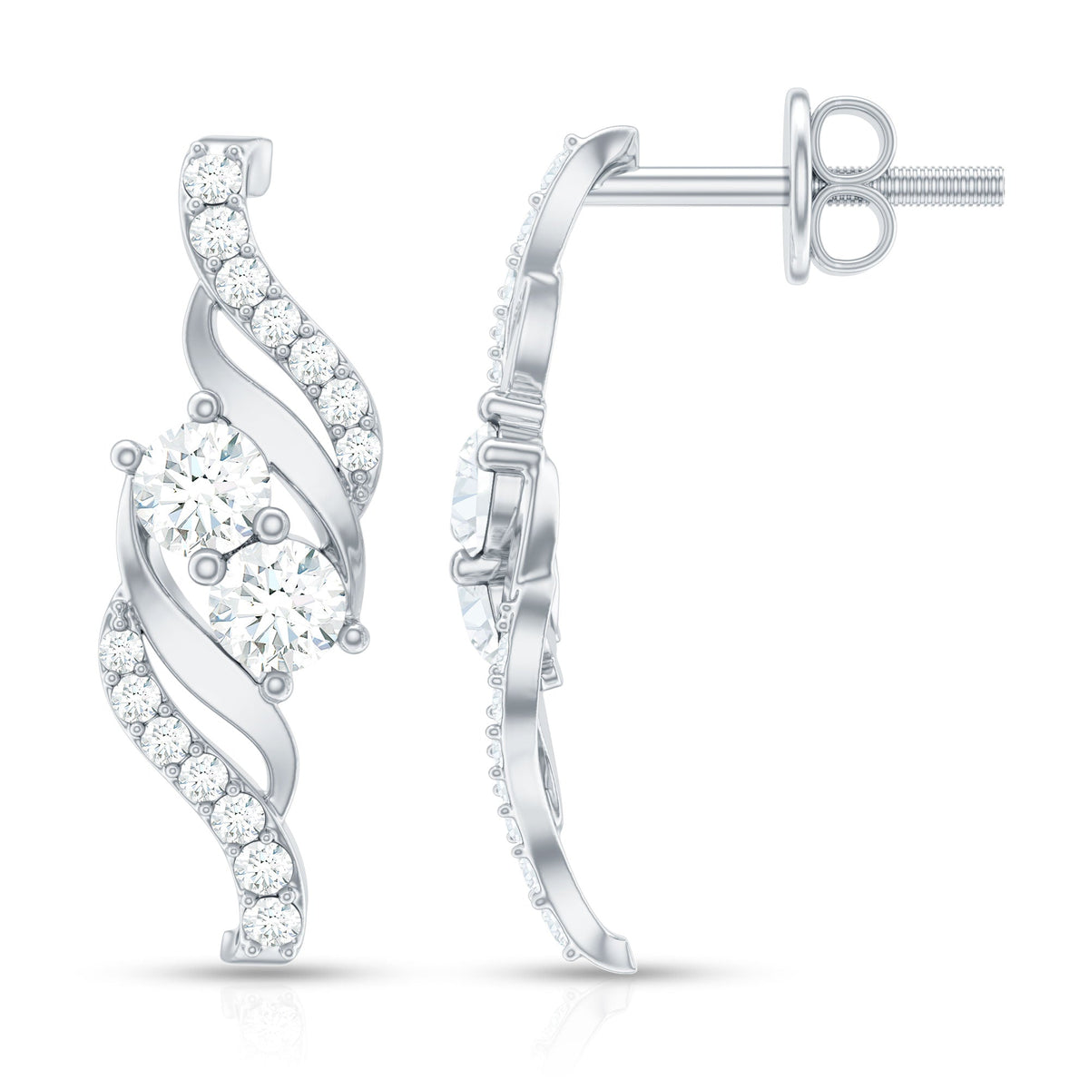 Minimalist Stud Earrings with Lab Grown Diamond