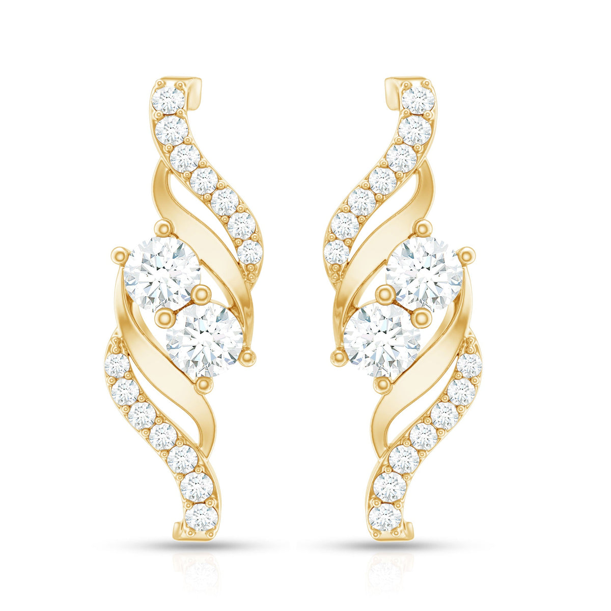 Minimalist Stud Earrings with Lab Grown Diamond