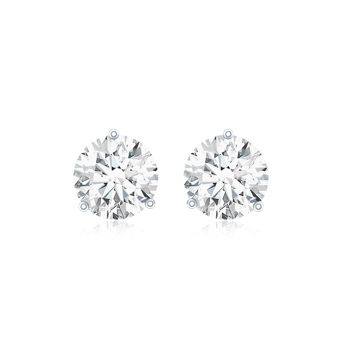 Certified Lab Grown Diamond Solitaire Earrings