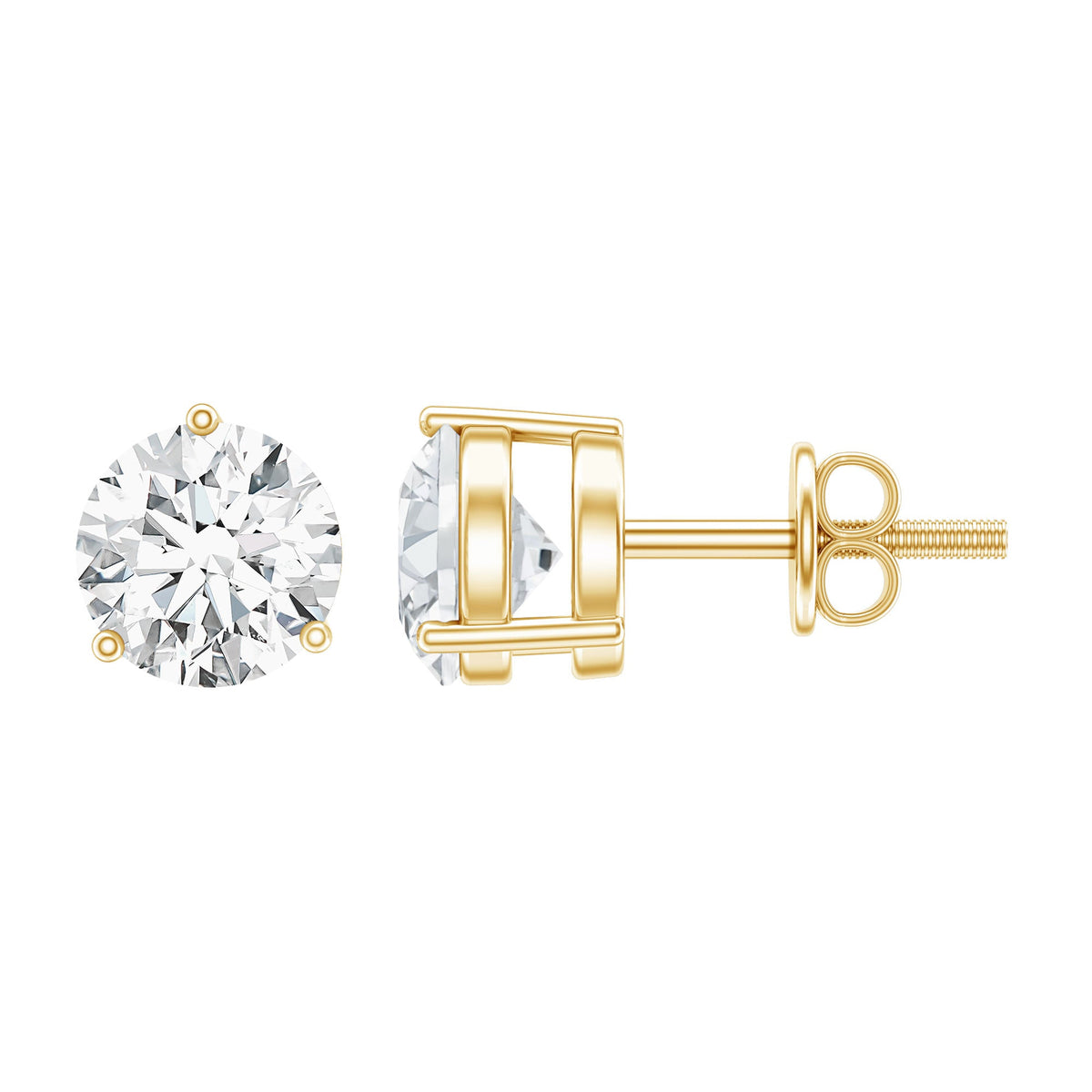 Certified Lab Grown Diamond Solitaire Earrings