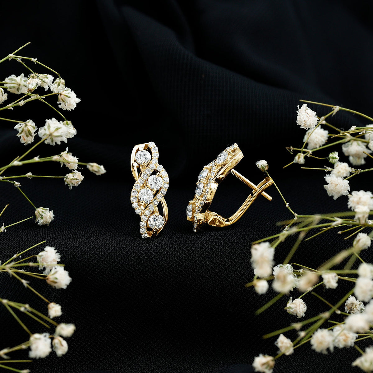 Lab Grown Diamond Infinity Earrings For Women