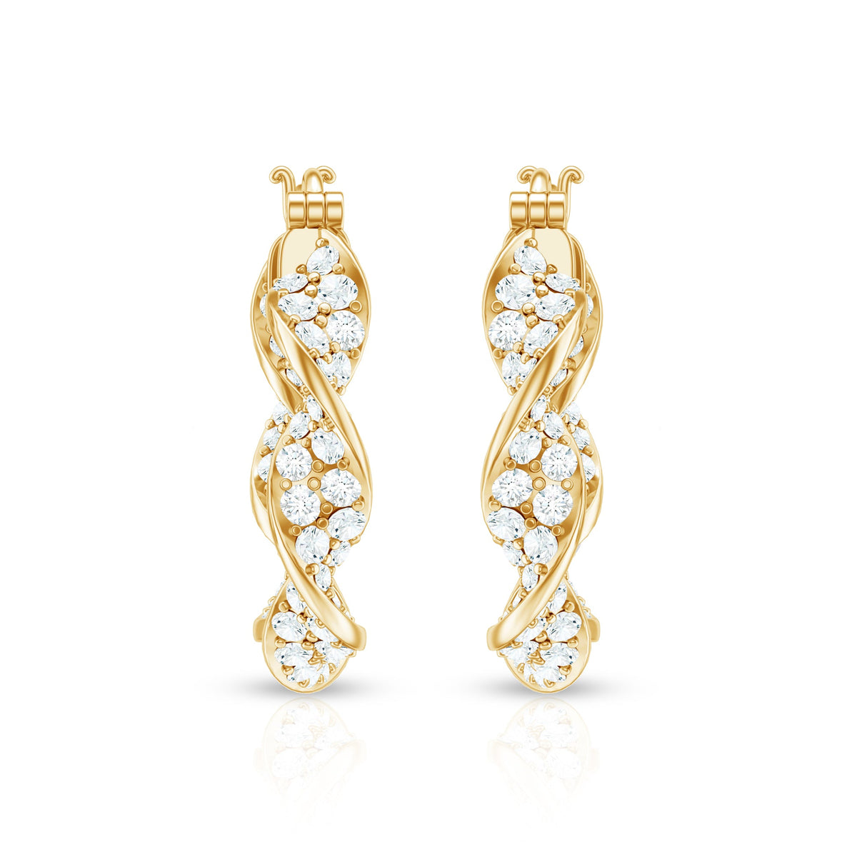Certified Moissanite Big Hoop Earrings for Her