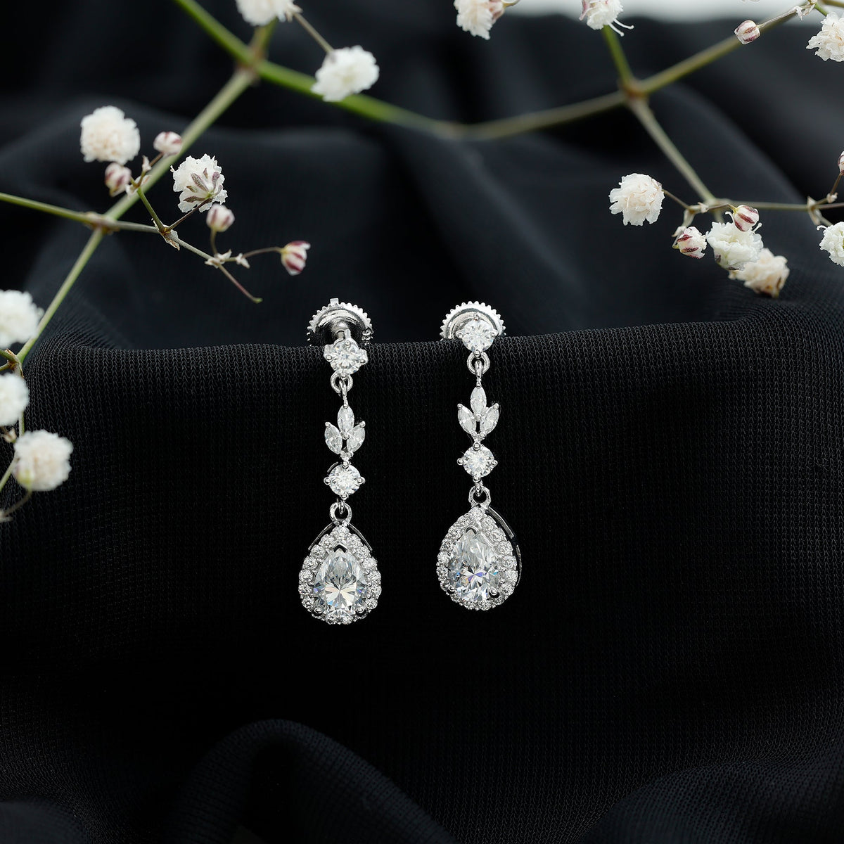 Certified Lab Grown Diamond Dangling Earrings