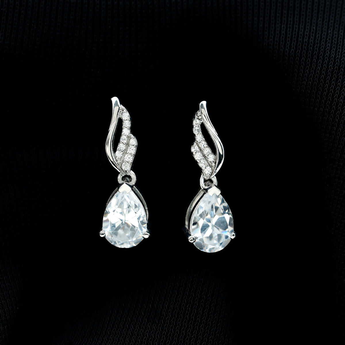Certified 2.6 Carat Moissanite Teardrop Earrings for Wedding