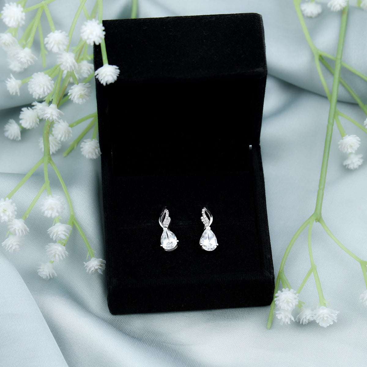Certified 2.6 Carat Moissanite Teardrop Earrings for Wedding